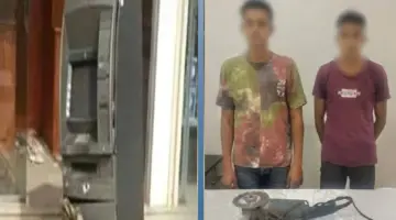 الأجهزة الأمنية تلقي القبض على شخصين بتهمة محاولة سرقة ماكينة صرف آلي